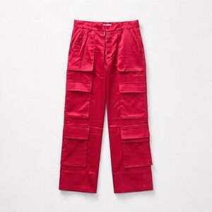 Hot Pink Cargo Pants with Utility Pockets